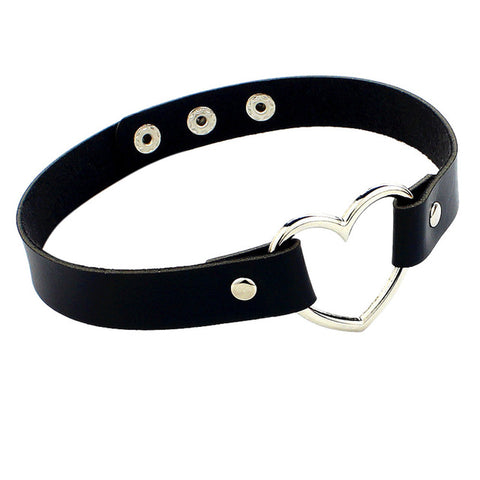 Heart Ring Day Collar Vegan Leather, Mix and Match | BDSM Collar Store
